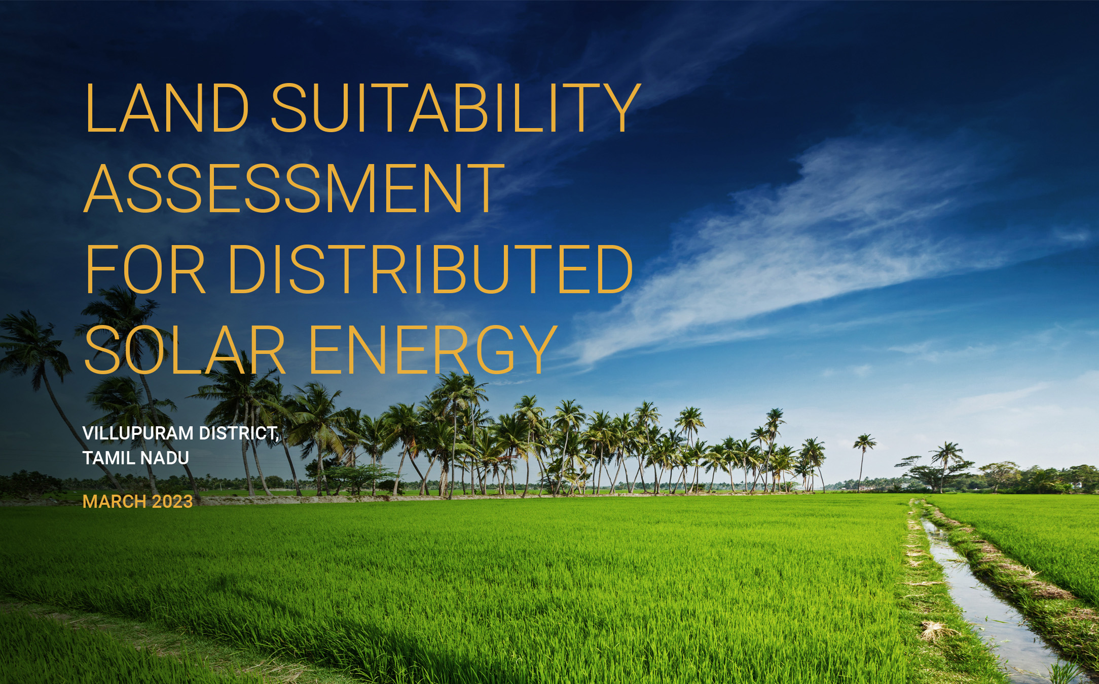 Read more about the article Land suitability assessment for distributed solar energy, Villupuram District
